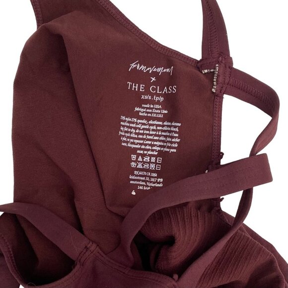 Free People Good Karma Runsie Red Purple Wine XS S - Picture 9 of 14